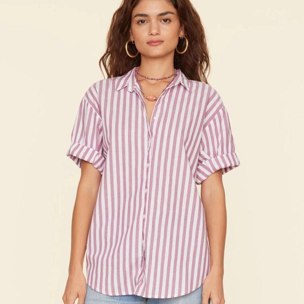 Xirena Cinnarose Stripe Channing Shirt